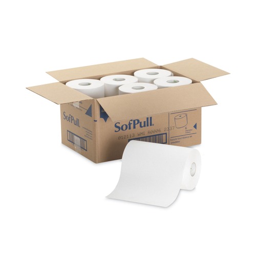Cleaning & Janitorial Supplies | Georgia Pacific Professional 26610 Pacific Blue Ultra 400 ft. x 9 in. Nonperforated Hardwound Paper Towel Rolls - White (400-Piece/Roll, 6 Rolls/Carton) image number 0