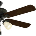 Ceiling Fans | Casablanca 54007 54 in. Ainsworth Gallery 3 Light Basque Black Ceiling Fan with Light image number 1