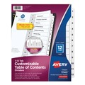 Customer Appreciation Sale - Save up to $60 off | Avery 11140 CUSTOMIZABLE TOC READY INDEX BLACK AND WHITE DIVIDERS, 12-TAB, LETTER (1 Set) image number 0