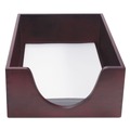 Desktop Organizers | Carver CW08223 10.13 in. x 12.63 in. x 5 in. 1 Section, Double-Deep Hardwood Stackable Desk Trays - Legal, Mahogany image number 3