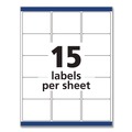 Office Jansan | Avery 06572 2 in. x 2.63 in. Permanent ID Labels with Sure Feed Technology - White (15/Sheet, 15 Sheets/Pack) image number 6