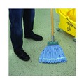 Mops | Boardwalk BWKMWTMBCT Microfiber Looped-End Wet Mop Head - Medium, Blue (12/Carton) image number 8
