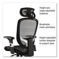 Office Chairs | Alera ALEMV41BME48 17.24 in. to 20.98 in. Seat Height Supports Up to 275 lbs. Minerva Ergonomic Mesh Swivel Task Chair - Gray Seat/Back, Silver Base image number 7