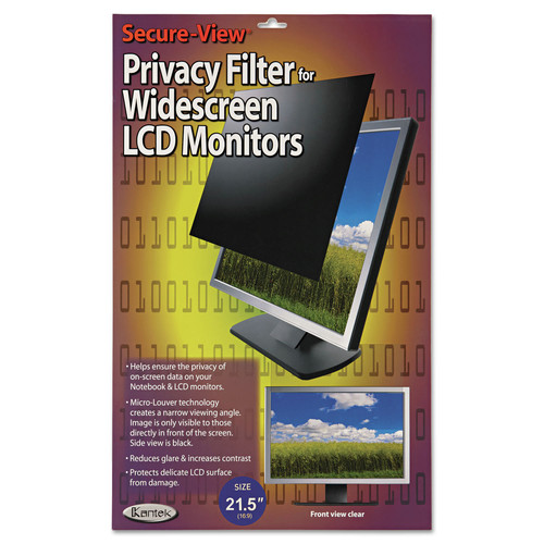 Office & Office Supplies | Kantek SVL21.5W 16:9 Aspect Ratio Secure View LCD Privacy Filter for 21.5 in. Widescreen Flat Panel Monitor image number 0