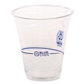 Labor Day Sale! Save $30 off $199! | Eco-Products EP-CR12 BlueStripe 12 oz. Plastic 25 Percent Recycled Content Cold Cups - Clear/Blue (20/Carton) image number 1