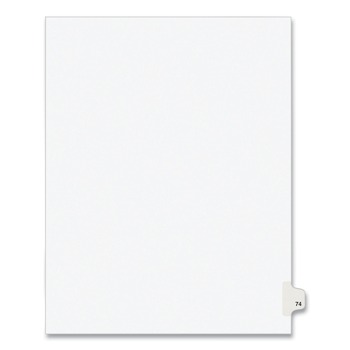 Avery 11 x 8.5 Preprinted Legal Exhibit 74 Side Tab Index Dividers - White (25/Pack)