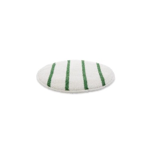 Cleaning & Janitorial Supplies | Rubbermaid Commercial FGP27100WH00 21 in. Diameter Low Profile Scrub-Strip Carpet Bonnet - White/Green (5/Carton) image number 0