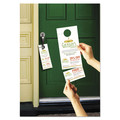 Office Jansan | Avery 16150 4.25 in. x 11 in. 65 lbs. Cover Weight 97 Bright Door Hanger with Tear-Away Cards - White (80/Pack) image number 2