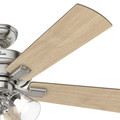 Ceiling Fans | Hunter 54206 52 in. Crestfield Brushed Nickel Ceiling Fan with Light image number 4