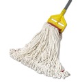 Mops | Rubbermaid Commercial FGA25306WH00 Web Foot Shrinkless Large Cotton/Synthetic Wet Mop Head with 5 in. Headband - White (6/Carton) image number 1