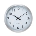  | Universal UNV10425 12 in. Overall Diameter Brushed Aluminum Wall Clock - Silver Case image number 0