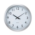 Office Jansan | Universal UNV10425 12 in. Overall Diameter Brushed Aluminum Wall Clock - Silver Case image number 0