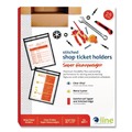 Office Jansan | C-Line 46911 Super Heavy-Duty Top Load 8.5 in. x 11 in. Insert Stitched Shop Ticket Holders - Clear Front, Black Border (25/Box) image number 4