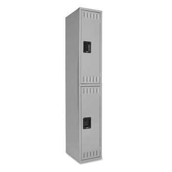 Tennsco 12 in. x 18 in. x 72 in. Single Stack Double Tier Locker - Medium Gray
