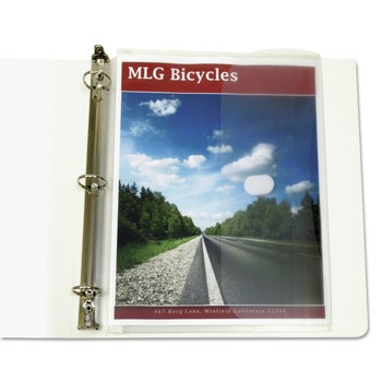 C-Line 9.25 in. x 11.5 in. Poly Binder Pockets - Clear (5/Pack)