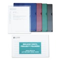Office Jansan | C-Line 62138 Letter Size Deluxe Vinyl Project Folders - Clear (50/Box) image number 3