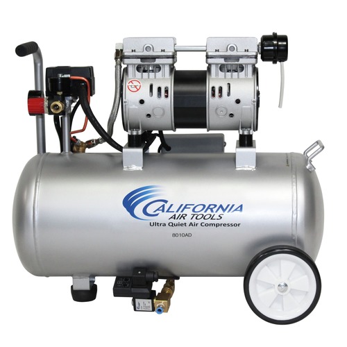 Air Compressors | California Air Tools CAT-8010AD 1 HP 8-Gal. Ultra-Quiet and Oil-Free Steel Tank Air Compressor with Auto Drain Valve image number 0