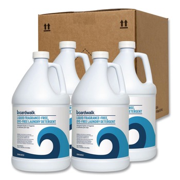 Boardwalk 1 Gallon Dye-Free Liquid Laundry Detergent - Unscented (4/Carton)