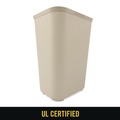 Trash & Waste Bins | Rubbermaid Commercial FG254400BEIG 10 Gallon Fiberglass Wastebasket - Beige image number 3