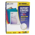 Office Jansan | C-Line 32550 0.13 in. Capacity 8.5 in. x 11 in. Vinyl Report Covers - Clear/Assorted Colors (50/Box) image number 0