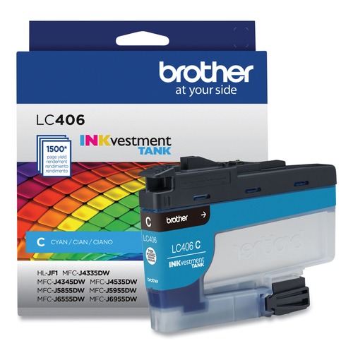 Bulk Savings Pricing 1 | Brother LC406CS LC406CS INKvestment 1,500 Page-Yield Ink - Cyan image number 0