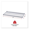  | Alera ALESW583618SR Industrial Wire Shelving 36 in. x 18 in. Extra Wire Shelves - Silver (2-Piece/Carton) image number 3