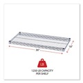 Office Jansan | Alera ALESW583618SR Industrial Wire Shelving 36 in. x 18 in. Extra Wire Shelves - Silver (2-Piece/Carton) image number 3