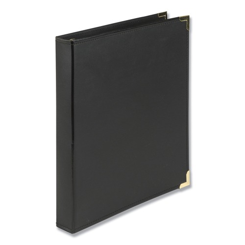 Office Jansan | Samsill 15130 11 in. x 8.5 in. 3 Rings 1 in. Capacity Classic Collection Ring Binder - Black image number 0