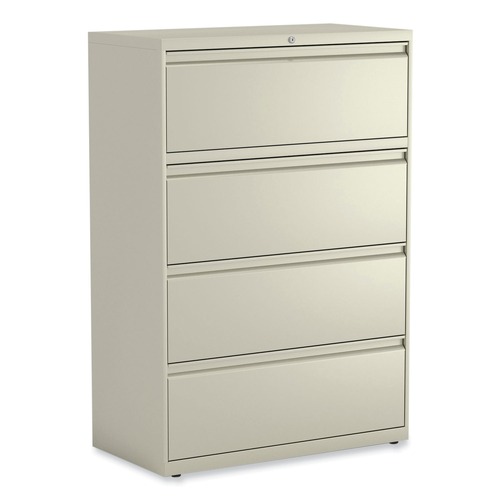 Office Jansan | Alera 25492 36 in. x 18.63 in. x 52.5 in. Legal/Letter-Size 4-Drawer Lateral File - Putty image number 0