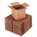 Office Jansan | Universal UFS666 6 in. Regular Slotted Container Cubed Fixed-Depth Shipping Boxes - Brown Kraft (25/Bundle) image number 0
