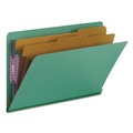File Folders | Smead 29785 2 in. Expansion End Tab Pressboard Classification Folders - Green/Legal Size (10/Box) image number 5