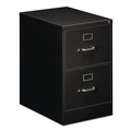  | Alera 25475 18 in. x 25 in. x 28.38 in. Economy Vertical File with 2 Legal Size File Drawers - Black image number 0