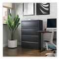 Office Jansan | Alera 25493 36 in. x 18.63 in. x 52.5 in. Legal/Letter-Size 4-Drawer Lateral File - Black image number 6