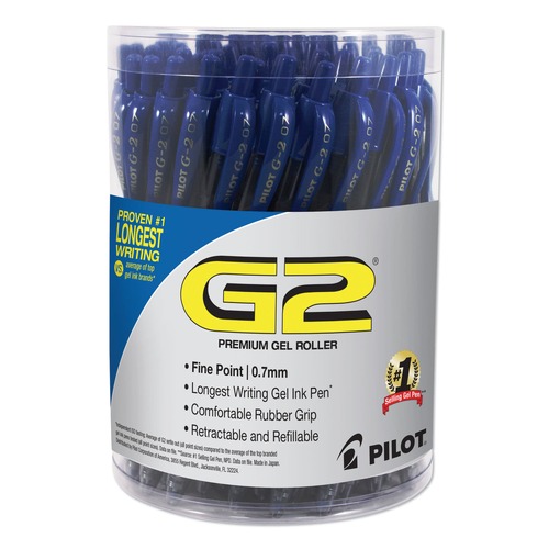  | Pilot 84066 Premium G2 0.7 mm Retractable Gel Pen - Fine, Blue (36/Pack) image number 0