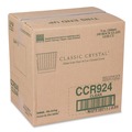 Food Trays, Containers, and Lids | WNA WNA CCR9240 9 oz. Rocks Fluted Squat Classic Crystal Plastic Tumblers - Clear (20/Pack, 12 Packs/Carton) image number 2
