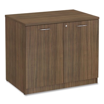 Alera VA613622WA Valencia Series 34.13 in. x 22.78 in. x 29.5 in. Storage Cabinet - Modern Walnut