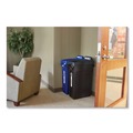 Trash & Waste Bins | Rubbermaid Commercial FG354007BLUE 23 Gallon Slim Jim Recycling Plastic Container with Venting Channels - Blue image number 5