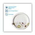  | Dixie UX7WS Pathways Soak-Proof Shield WiseSize 6.88 in. Paper Plates - Green/Burgundy (500/Carton) image number 3
