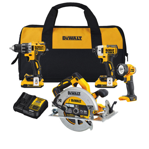 Combo Kits | Dewalt DCK483D2 20V MAX XR Brushless Compact Lithium-Ion Cordless 4-Tool Combo Kit image number 0