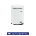 Trash & Waste Bins | Rubbermaid Commercial MST15EPL 1.5-Gallon Round Steel Medi-Can (White) image number 1