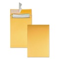 Office Jansan | Quality Park QUA93336 #13 1/2 Square Flap Redi-Strip Closure 10 in. x13 in. Redi-Strip Kraft Expansion Envelope - Brown Kraft (25/Pack) image number 3