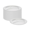  | Pactiv Corp. 0TK100110000 Placesetter Deluxe Laminated Foam 3-Compartment 8.88 in. Plates - White (500/Carton) image number 2