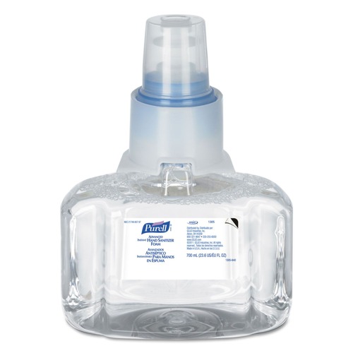 Hand Sanitizers | PURELL 1305-03 PURELL Advanced 700 mL Instant Hand Sanitizer Refill for LTX-7 Dispenser (3-Piece/Carton) image number 0