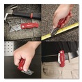 Knives | GreatNeck 12614 1.25 in. Blade 3.5 in. Aluminum Handle Quick Change Lock Back Utility Knife - Red image number 8