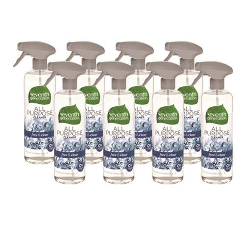Cleaning & Janitorial Supplies | Seventh Generation 44713CT 23 oz. Trigger Spray Bottle Natural All-Purpose Cleaner - Free and Clear/Unscented (8/Carton) image number 0