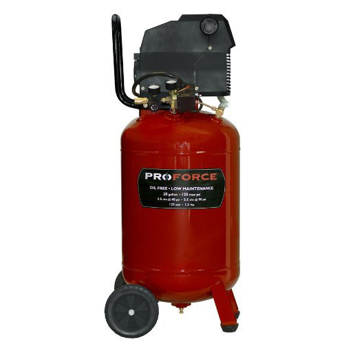 Portable Air Compressors | ProForce VLF1582019 1.5 HP 20 Gallon Oil-Free Vertical Dolly Air Compressor image number 0