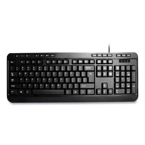 Office Electronics & Batteries | Adesso AKB132UB AKB132UB 118-Key Multimedia Desktop USB Keyboard - Black image number 0