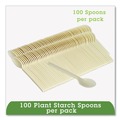 Cutlery | WNA EPS003 7 in. EcoSense Renewable Plant Starch Cutlery Spoon (50/Pack) image number 3