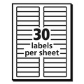 Office Jansan | Avery 08066 0.66 in. x 3.44 in. Removable File Folder Labels with Sure Feed Technology - White (750/Pack) image number 1