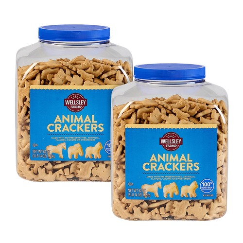 Snacks | Wellsley Farms 810128791892 62 oz Animal Crackers (2/Carton) image number 0